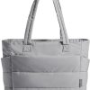 BAGSMART Tote Bag for Women, Lightweight Puffy Tote Bag with Compartments Shoulder Bag Handbag for Travel, Work, Gym