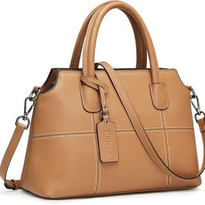 Kattee Genuine Leather Handbags for Women, Soft Hobo Satchel Shoulder Crossbody Bags Ladies Purses